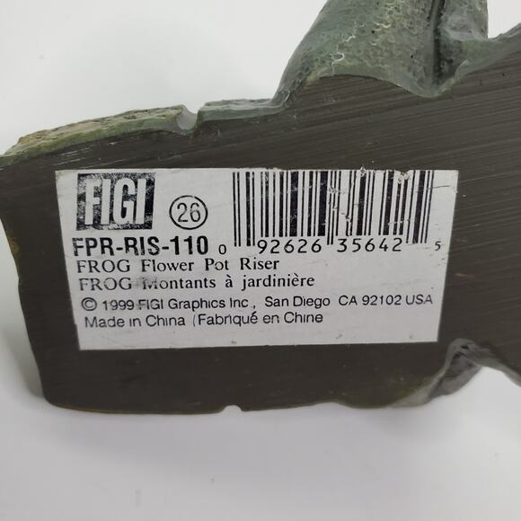 Vintage (Set of 3) 1999 Figi Graphics Frog Flower Pot Risers - Picture 5 of 12